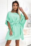 Sukienka kimono motyl z wiązaniem - Mięta