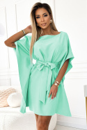 Sukienka kimono motyl z wiązaniem - Mięta