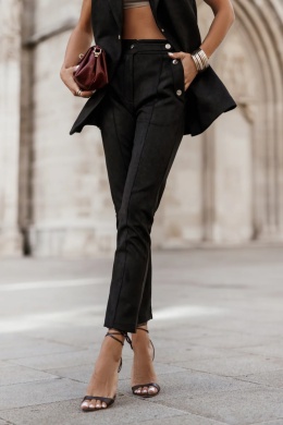Spodnie cygaretki eleganckie - Czarne