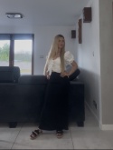 Bluzka koszulowa ażurowa z wiązaniem biała